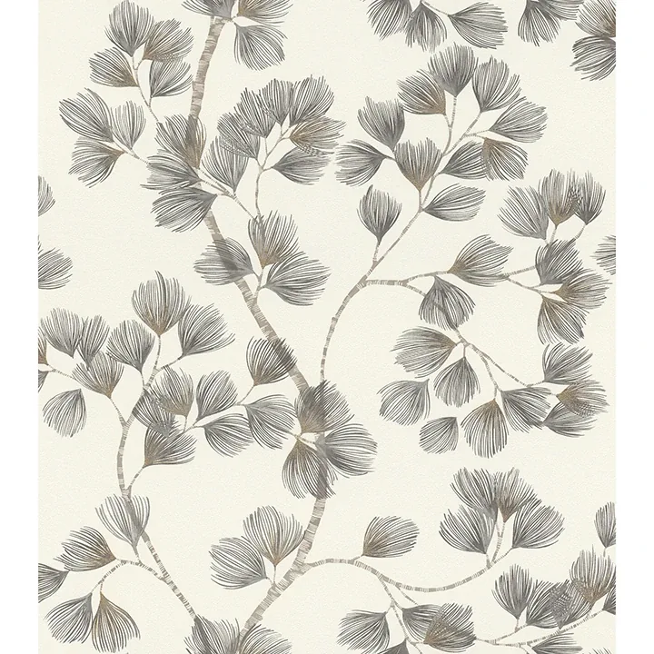 Brewster Home Fashions Newcomb Grey Trailing Branches Wallpaper - SKU RH866933