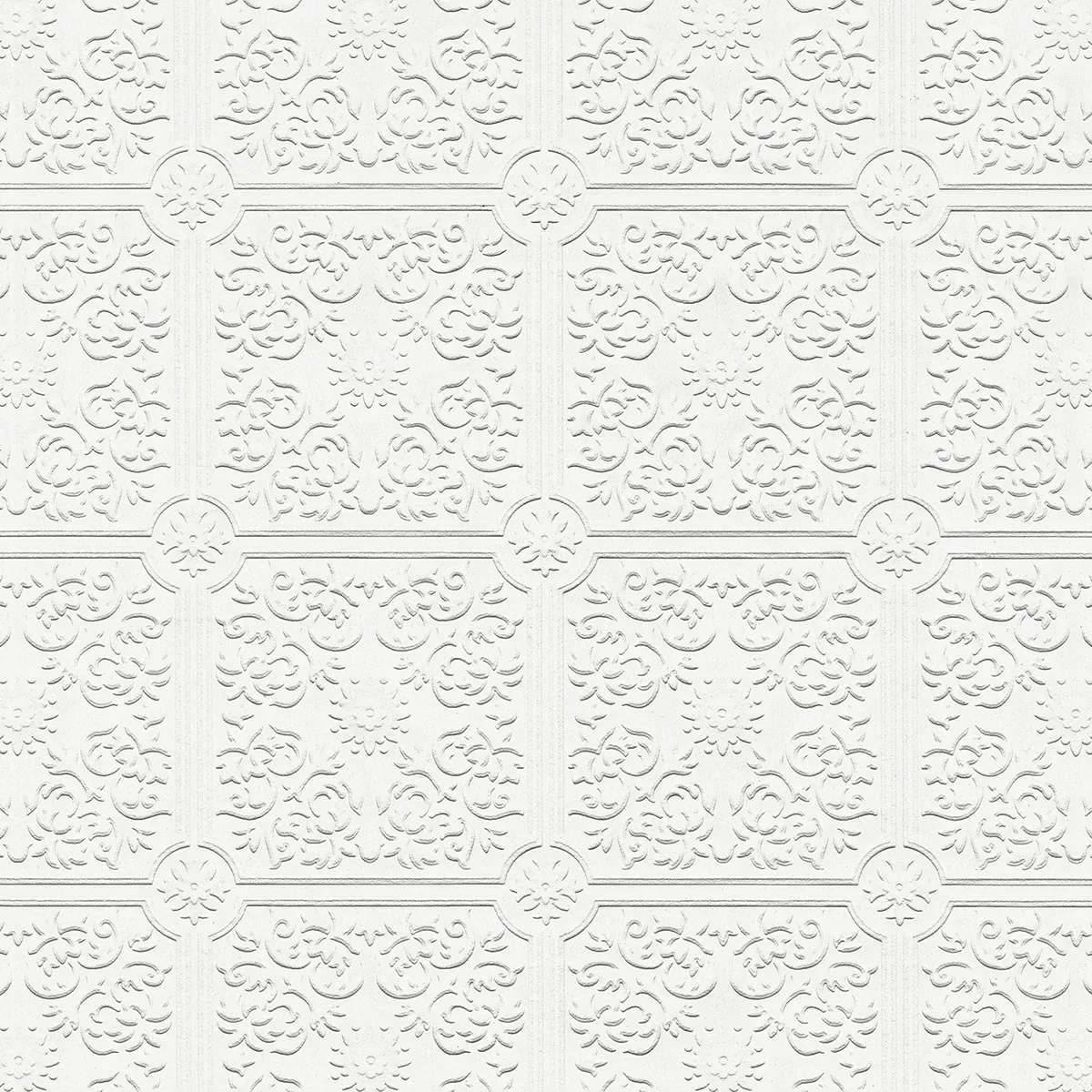 4000-96291 | Nico White Square Paintable Wallpaper