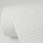 Brewster Home Fashions Nico White Square Paintable Wallpaper - SKU 4000-96291