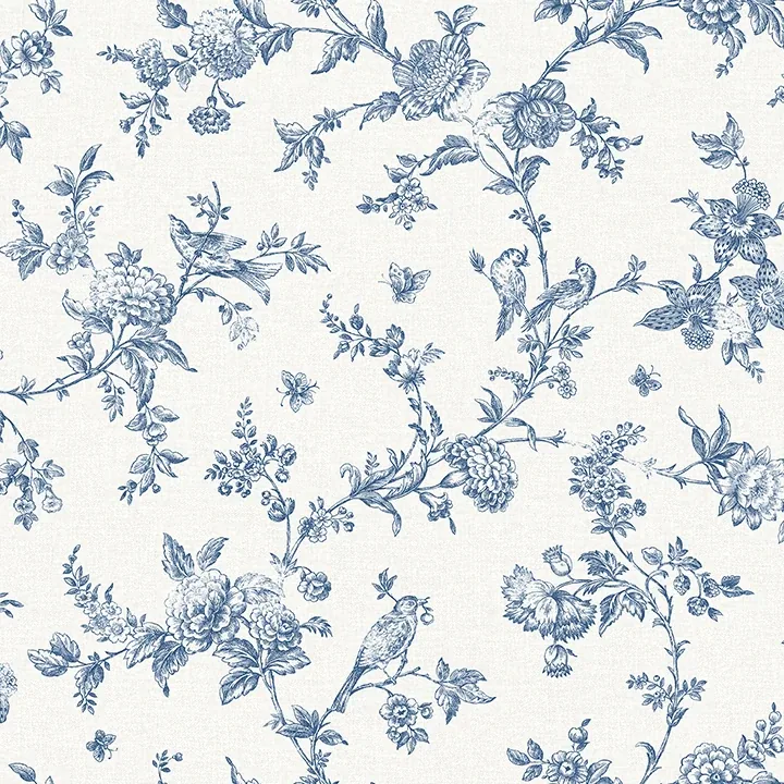 4072-70064 | Nightingale Navy Floral Trail Wallpaper