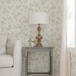 Brewster Home Fashions Nightingale Taupe Floral Trail Wallpaper - SKU 4072-70063