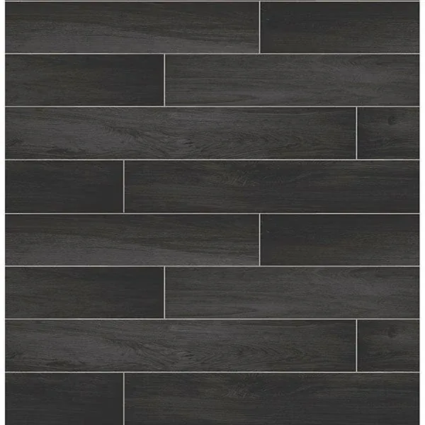 Brewster Home Fashions Nika Black Sleek Wood Wallpaper - SKU 2767-23820