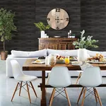 Brewster Home Fashions Nika Black Sleek Wood Wallpaper - SKU 2767-23820