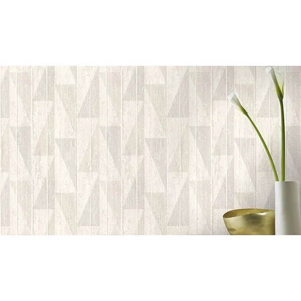 Brewster Home Fashions Nilsson White Geometric Wood Wallpaper - SKU RH809107