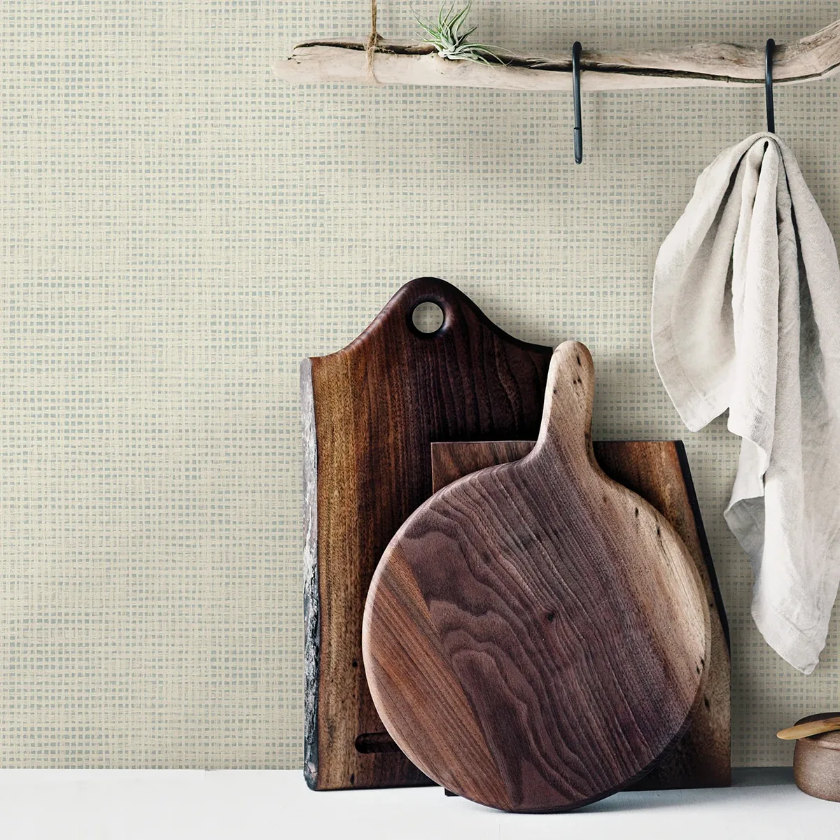 Brewster Home Fashions Nimmie Khaki Basketweave Wallpaper - SKU 3123-10006