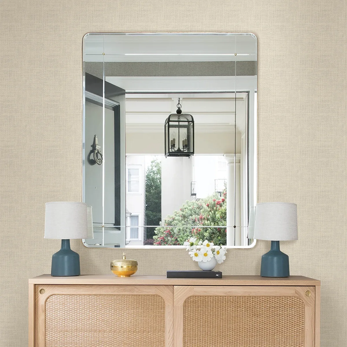 Brewster Home Fashions Nimmie Taupe Woven Grasscloth Wallpaper - SKU 3122-10005