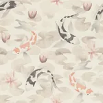 Brewster Home Fashions Nobu Beige Koi Fish Wallpaper - SKU 4035-409420