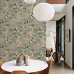 Brewster Home Fashions Nobu Green Koi Fish Wallpaper - SKU 4035-409437