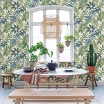 Brewster Home Fashions Nocturnum Green Leaves Wallpaper - SKU 2904-24200