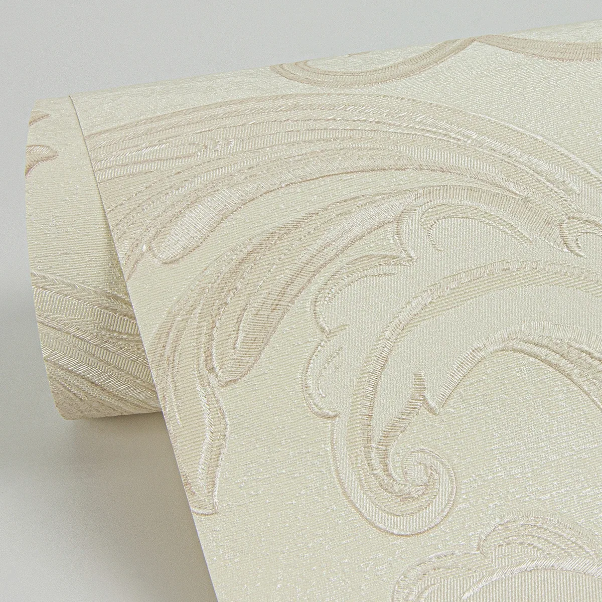 Brewster Home Fashions Noemi Cream Acanthus Wallpaper - SKU 4058-24832
