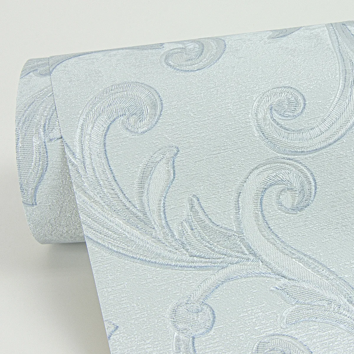 Brewster Home Fashions Noemi Light Blue Acanthus Wallpaper - SKU 4058-24836