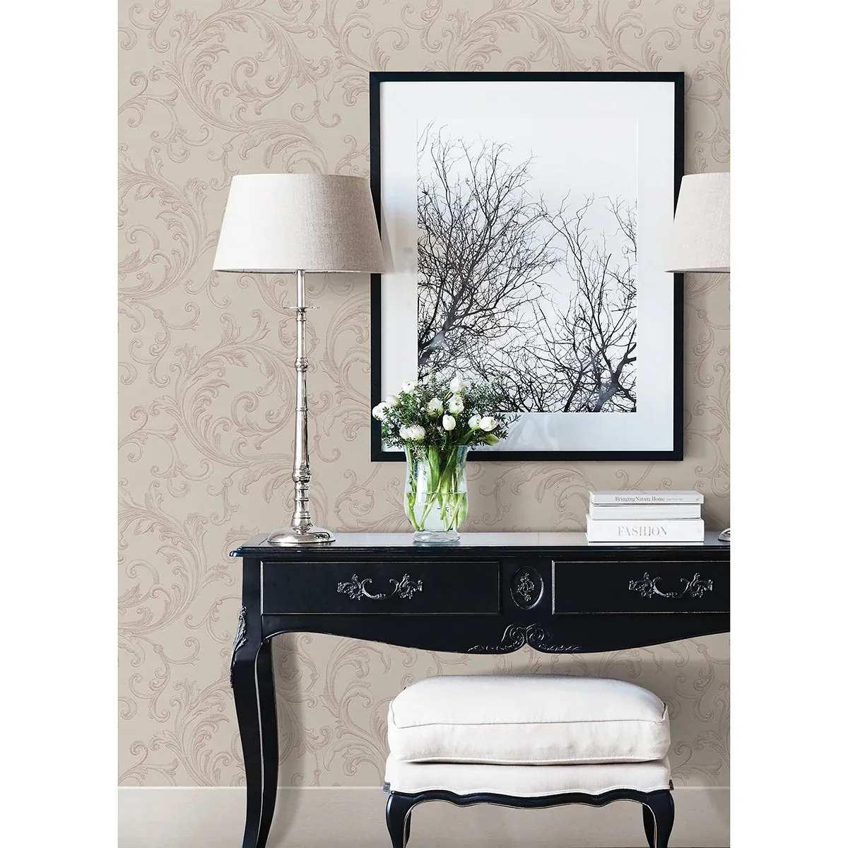 Brewster Home Fashions Noemi Rose Acanthus Wallpaper - SKU 4058-24835