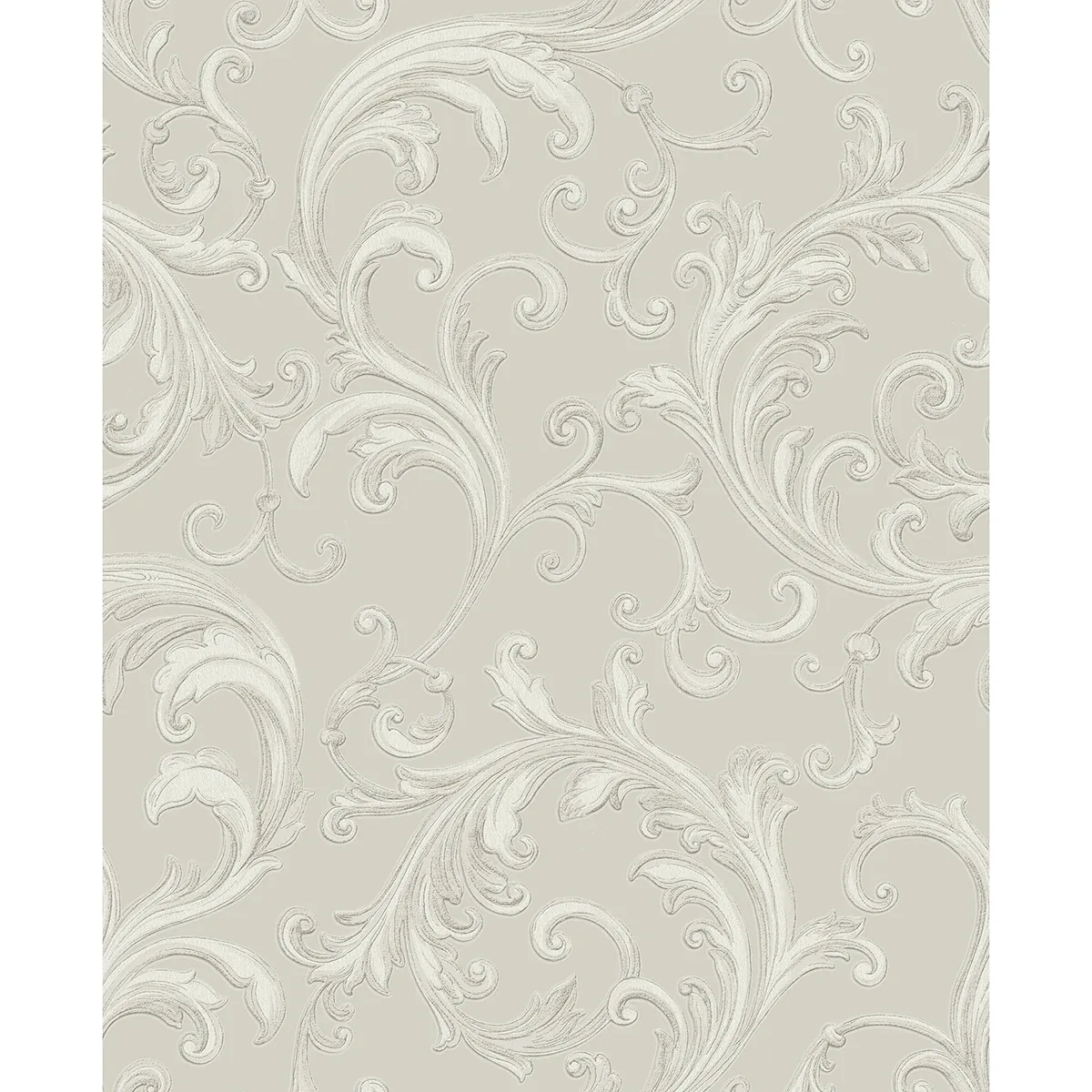 4058-24834 | Noemi Silver Acanthus Wallpaper