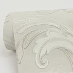 Brewster Home Fashions Noemi Silver Acanthus Wallpaper - SKU 4058-24834