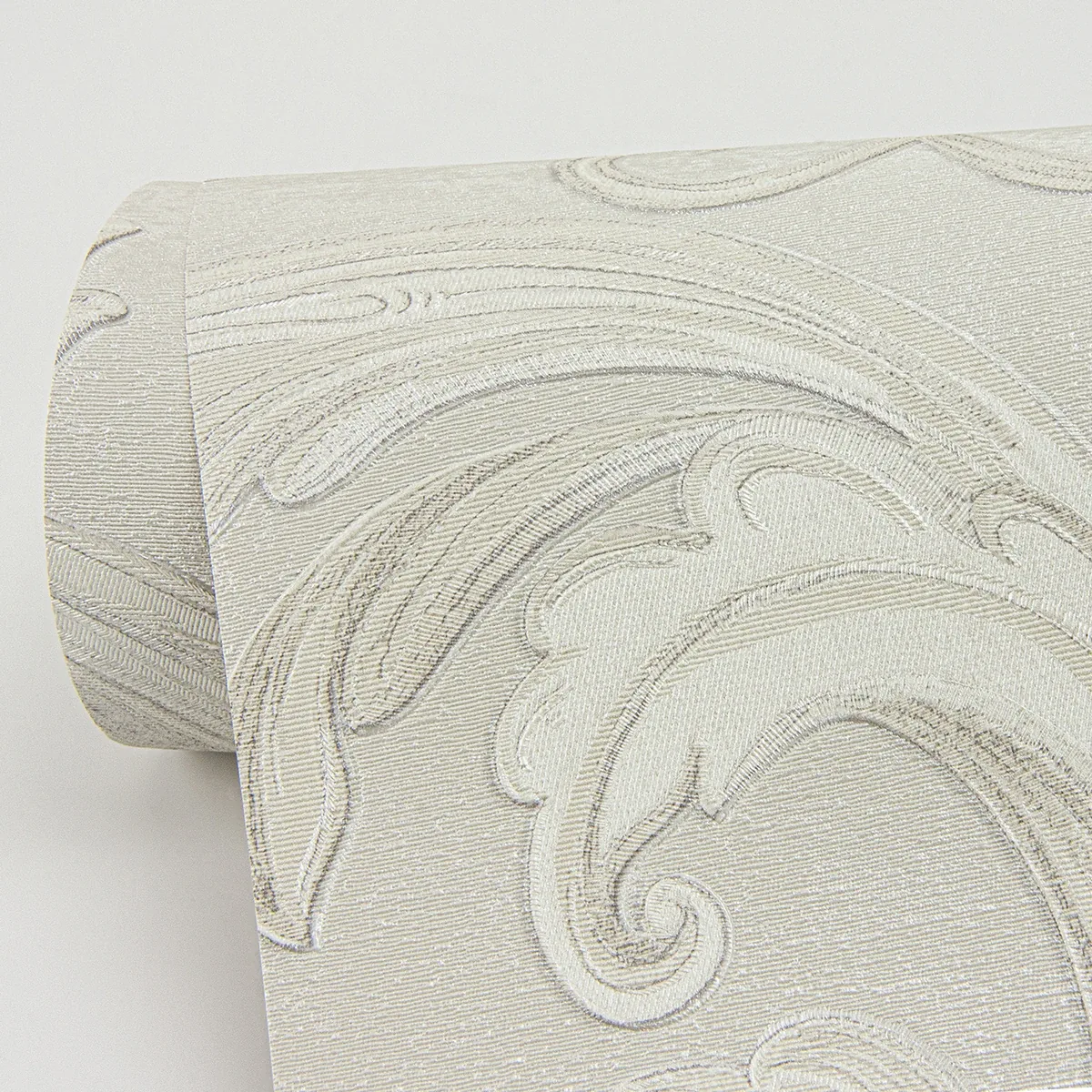 Brewster Home Fashions Noemi Silver Acanthus Wallpaper - SKU 4058-24834