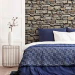 Brewster Home Fashions Norman Neutral Stone Wallpaper - SKU AH668901