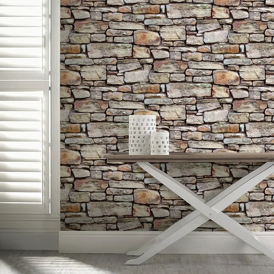 Brewster Home Fashions Norman Neutral Stone Wallpaper - SKU AH668901
