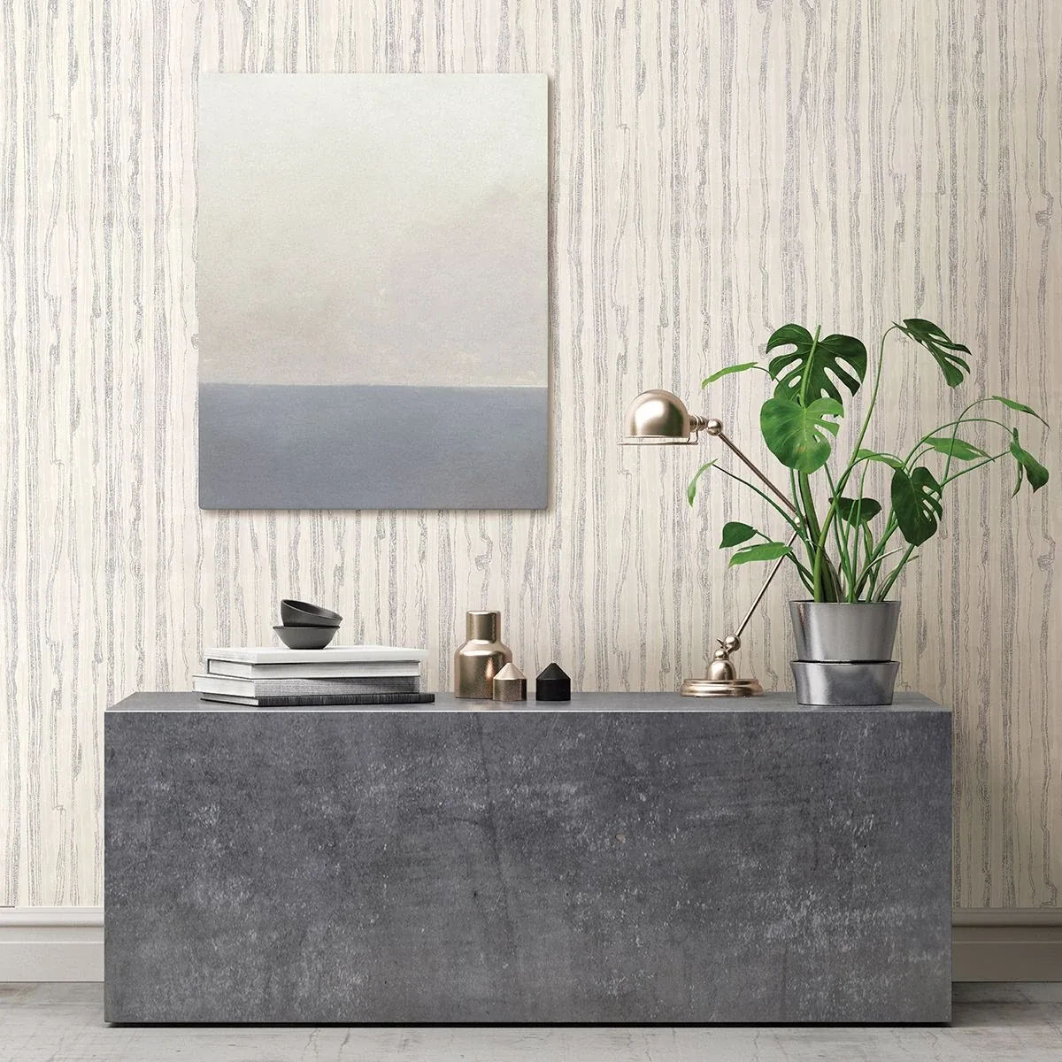 Brewster Home Fashions Nova Platinum Faux Wood Wallpaper - SKU 2927-10104