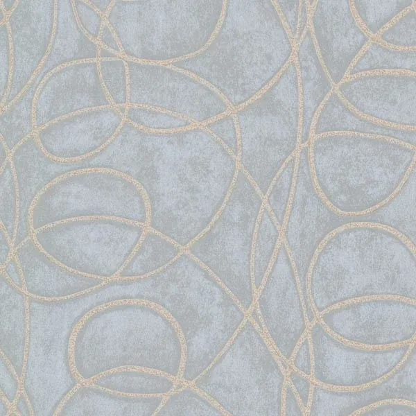 Brewster Home Fashions Novia Blue Geometric Swirl Wallpaper - SKU HZN43024