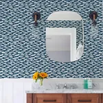 Brewster Home Fashions Nunkie Navy Sardine Wallpaper - SKU 3122-10522