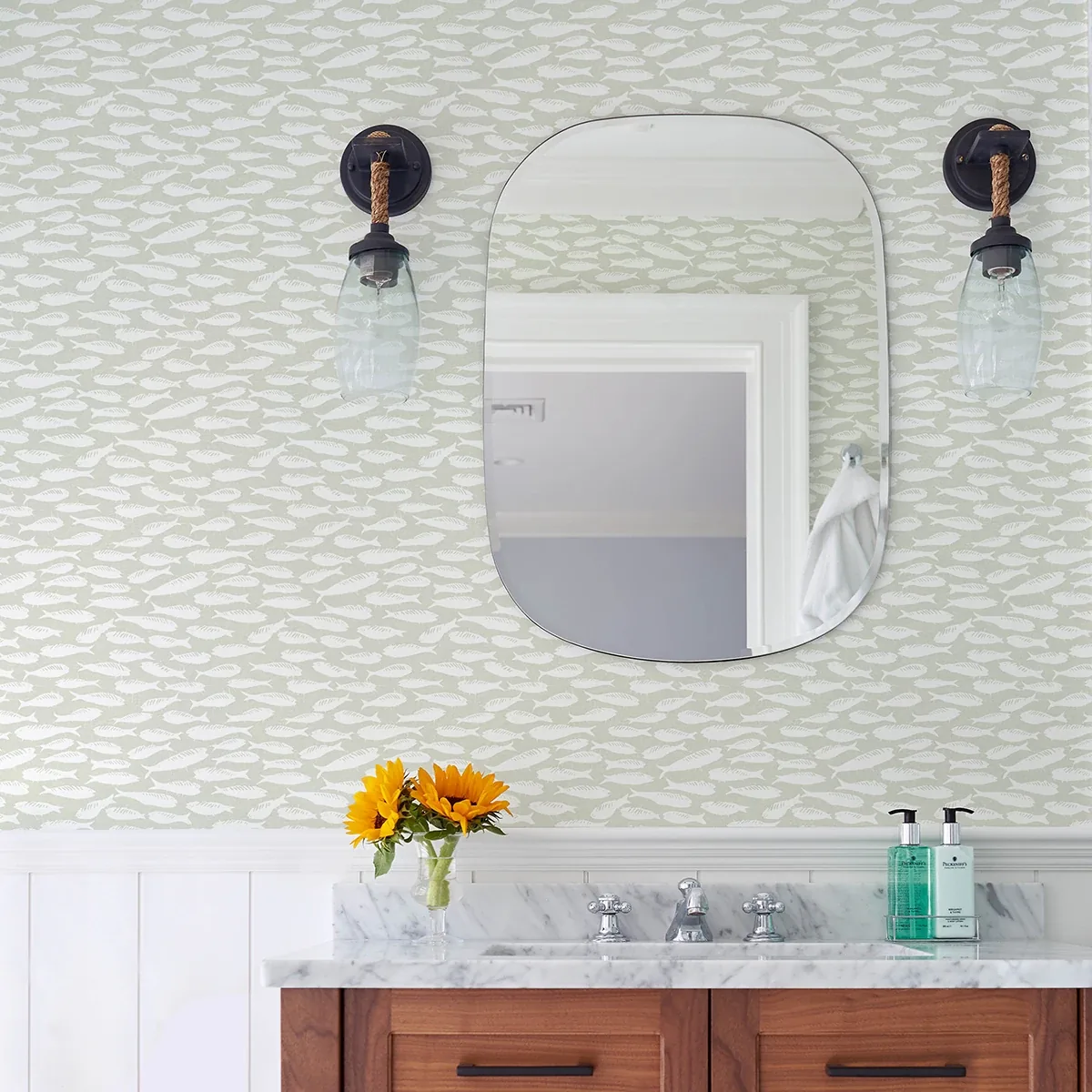 Brewster Home Fashions Nunkie Sage Sardine Wallpaper - SKU 3122-10514