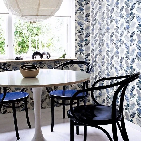 Brewster Home Fashions Nyssa Blue Leaves Wallpaper | Wallpaper Twins Brewster Home Fashions Nyssa Blue Leaves Wallpaper - SKU 2904-25682