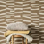 Brewster Home Fashions Ode Brown Staggered Stripes Wallpaper - SKU EJ318023
