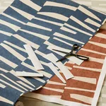 Brewster Home Fashions Ode Dark Blue Staggered Stripes Wallpaper - SKU EJ318022