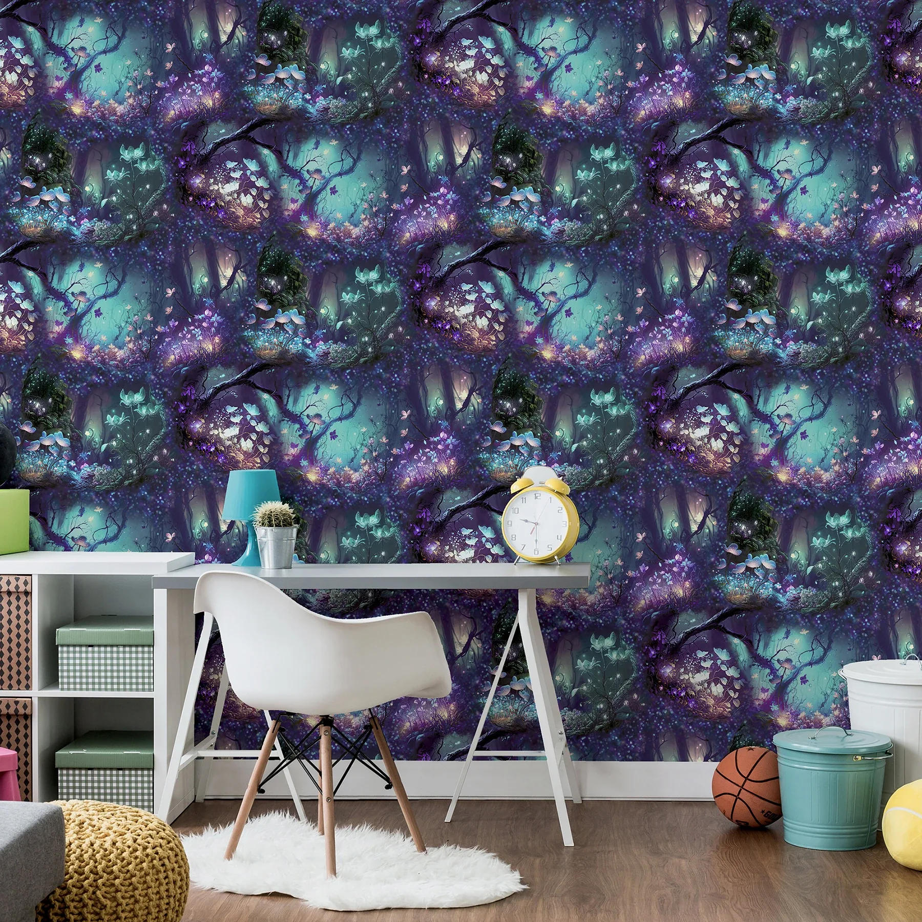 Brewster Home Fashions Oleda Dark Blue Magical Garden Wallpaper - SKU AH923804
