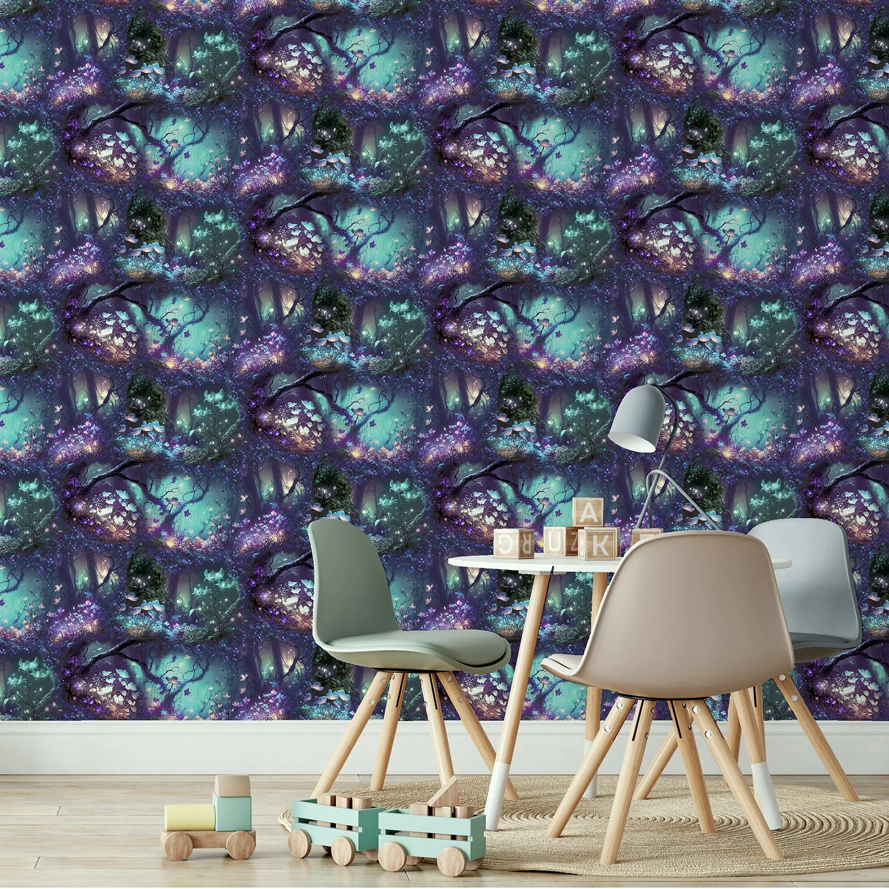 Brewster Home Fashions Oleda Dark Blue Magical Garden Wallpaper - SKU AH923804