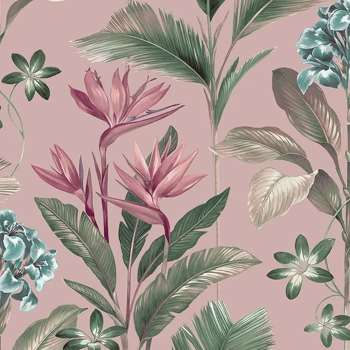 BG8485 | Oliana Pink Floral Wallpaper