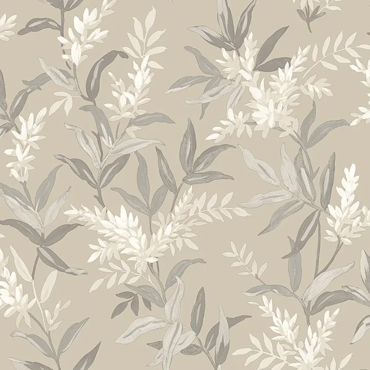 Brewster Home Fashions Olivia Beige Floral Wallpaper - SKU BG5908