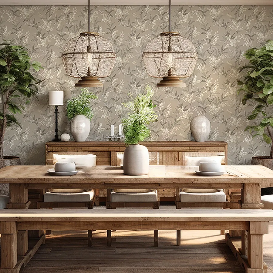 Brewster Home Fashions Olivia Beige Floral Wallpaper - SKU BG5908