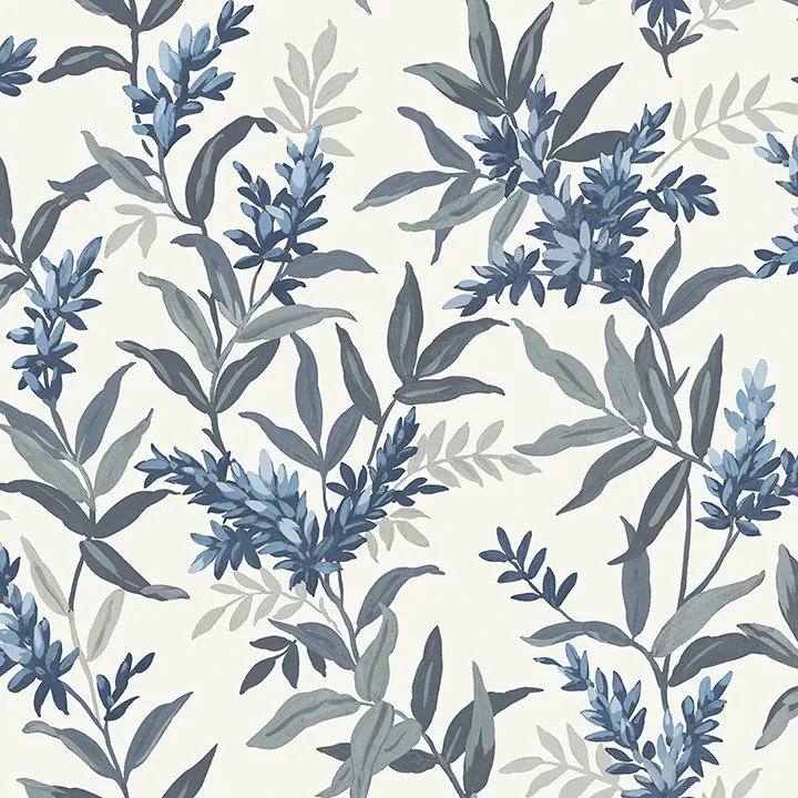 BG5905 | Olivia Blue Floral Wallpaper