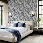Brewster Home Fashions Olivia Blue Floral Wallpaper | Wallpaper Twins Brewster Home Fashions Olivia Blue Floral Wallpaper - SKU BG5905