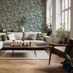 Brewster Home Fashions Olivia Dark Green Floral Wallpaper - SKU BG5906