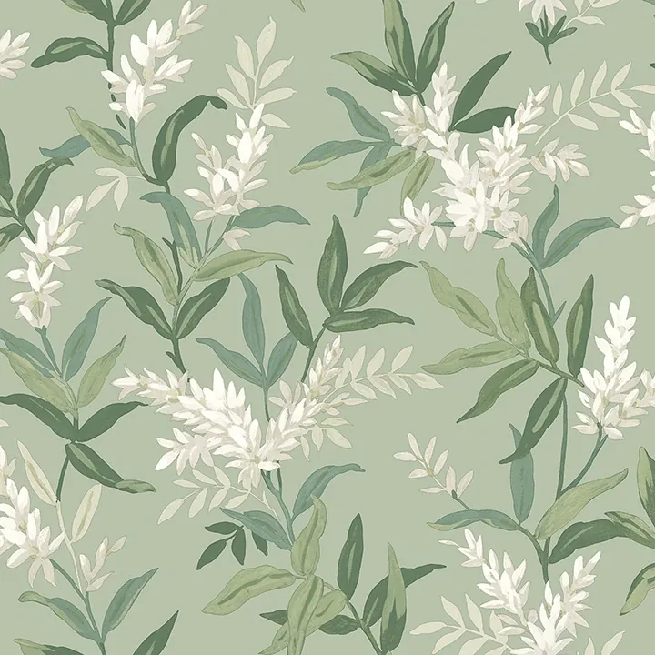 BG5907 | Olivia Sage Floral Wallpaper