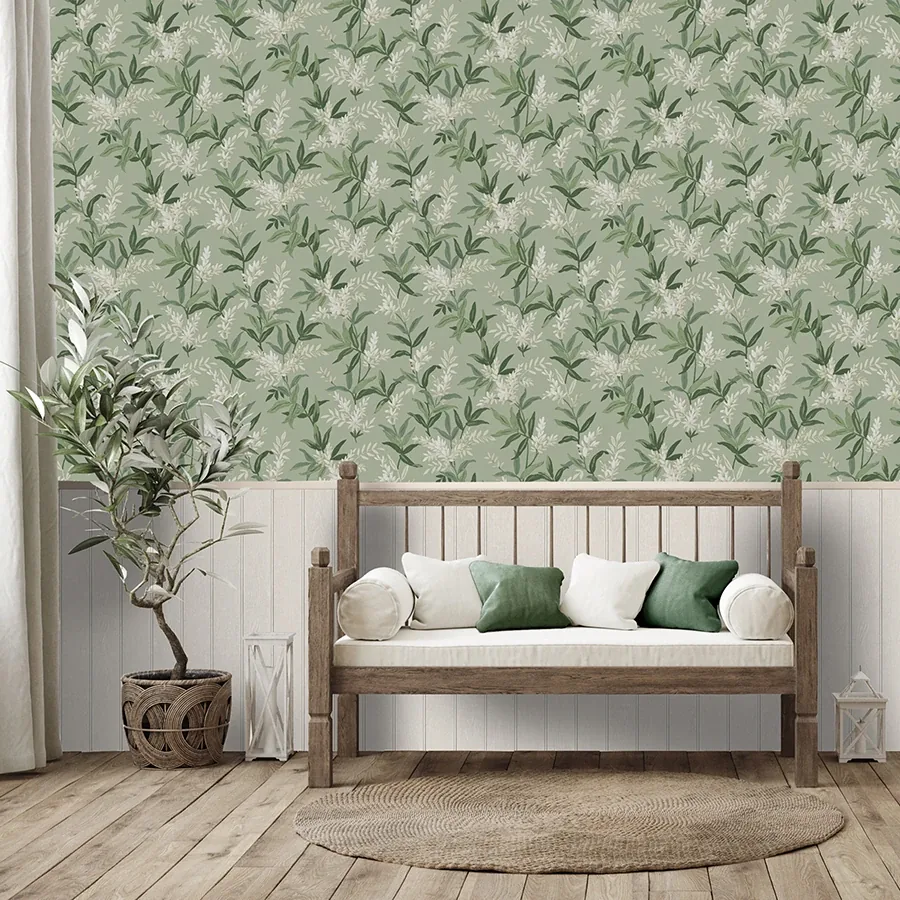Brewster Home Fashions Olivia Sage Floral Wallpaper - SKU BG5907