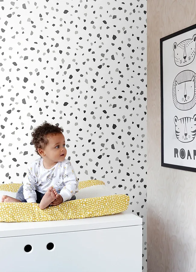 Brewster Home Fashions Ona Charcoal Terrazzo Wallpaper - SKU 4060-139034