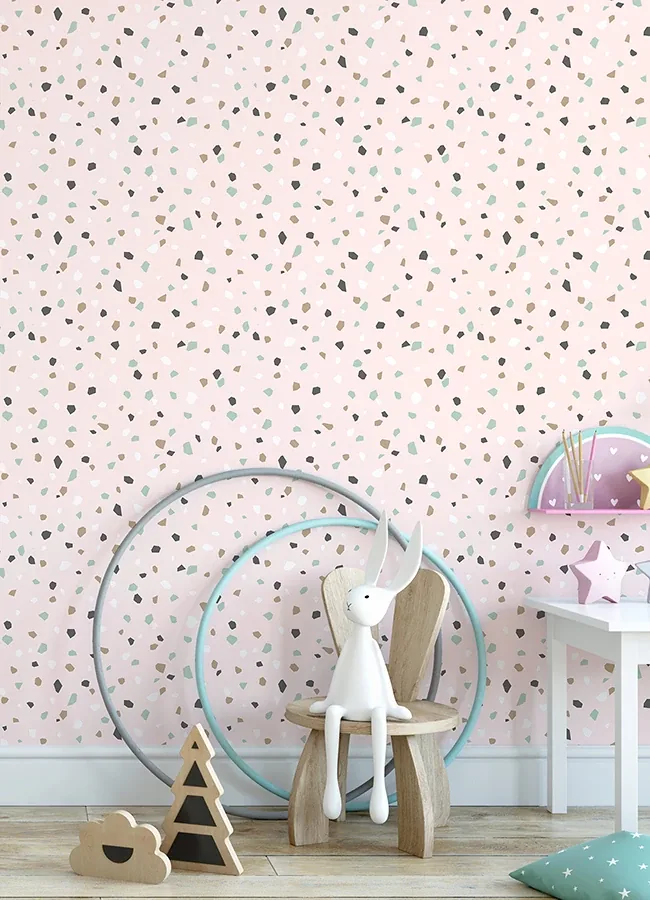 Brewster Home Fashions Ona Pink Terrazzo Wallpaper - SKU 4060-139035