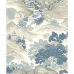 Brewster Home Fashions Ordos Blue Eastern Toile Wallpaper - SKU M1190