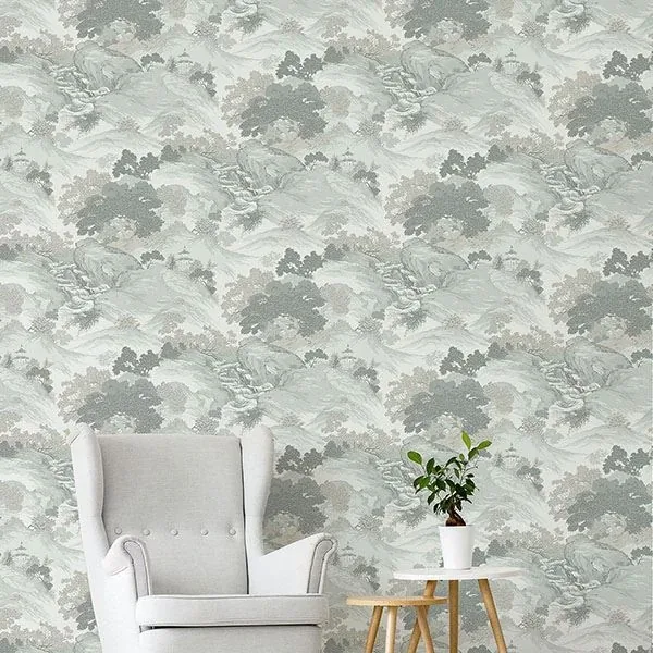 Brewster Home Fashions Ordos Light Green Eastern Toile Wallpaper - SKU M1191
