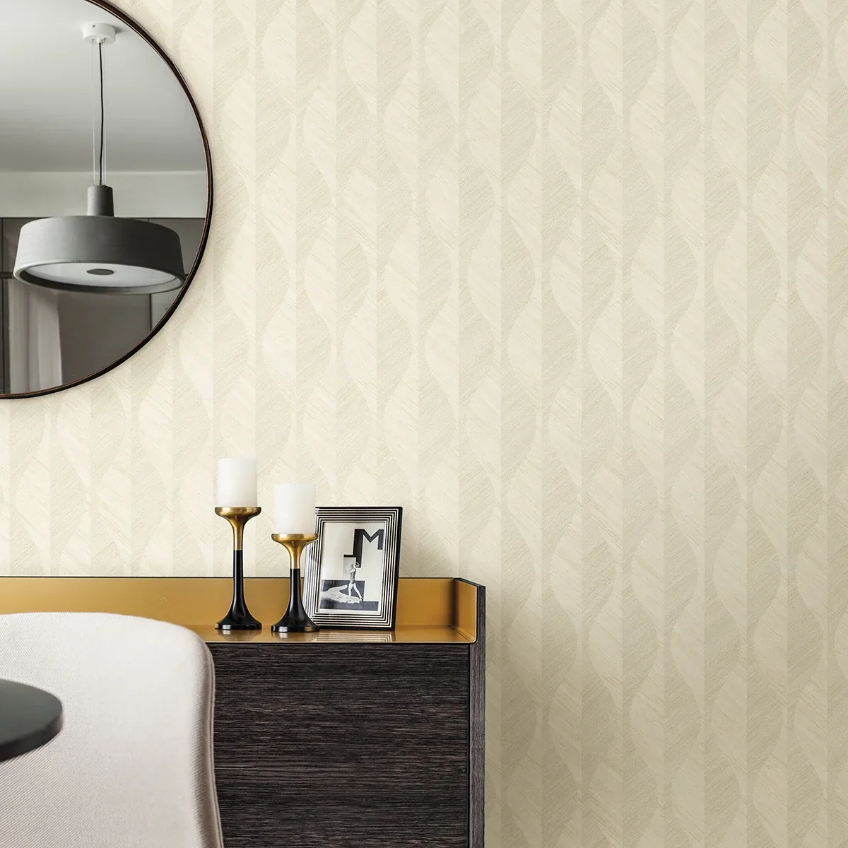 4025-82507 | Oresome Cream Ogee Wallpaper