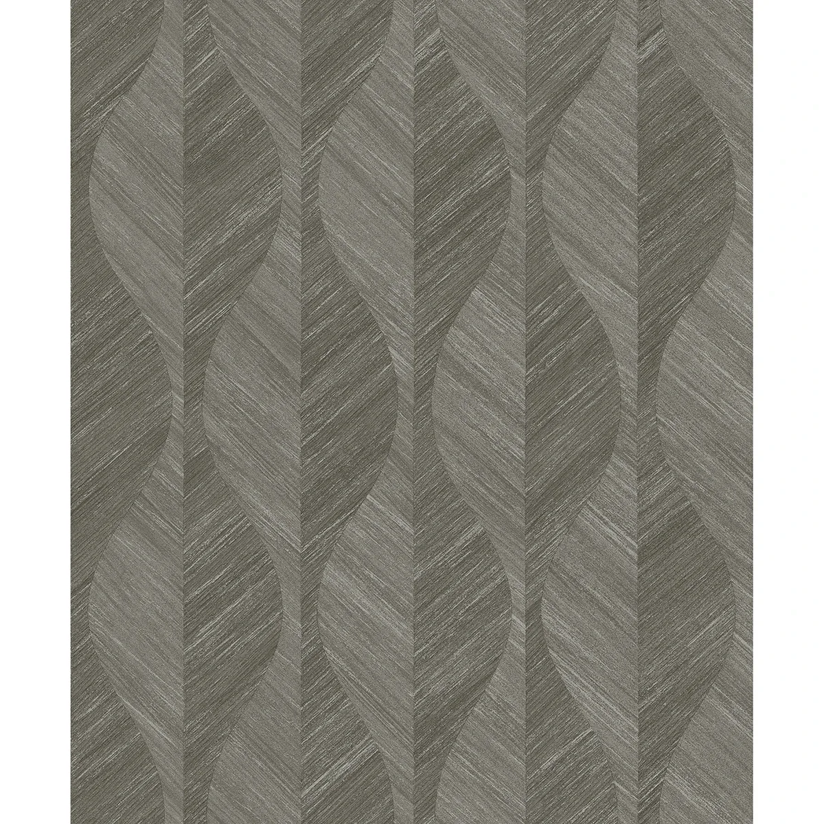 Brewster Home Fashions Oresome Dark Grey Grey Ogee Wallpaper - SKU 4025-82509