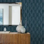 Brewster Home Fashions Oresome Indigo Ogee Wallpaper - SKU 4025-82501