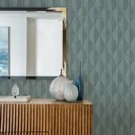 Brewster Home Fashions Oresome Teal Ogee Wallpaper - SKU 4025-82505