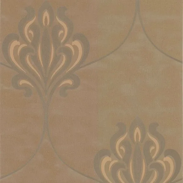 Brewster Home Fashions Orfeo Brown Nouveau Damask Wallpaper - SKU DL30643
