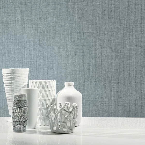 Brewster Home Fashions Oriel Slate Fine Linen Wallpaper - SKU 2765-BW40812