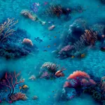 Brewster Home Fashions Orlena Blue Under The Sea Wallpaper - SKU AH923808
