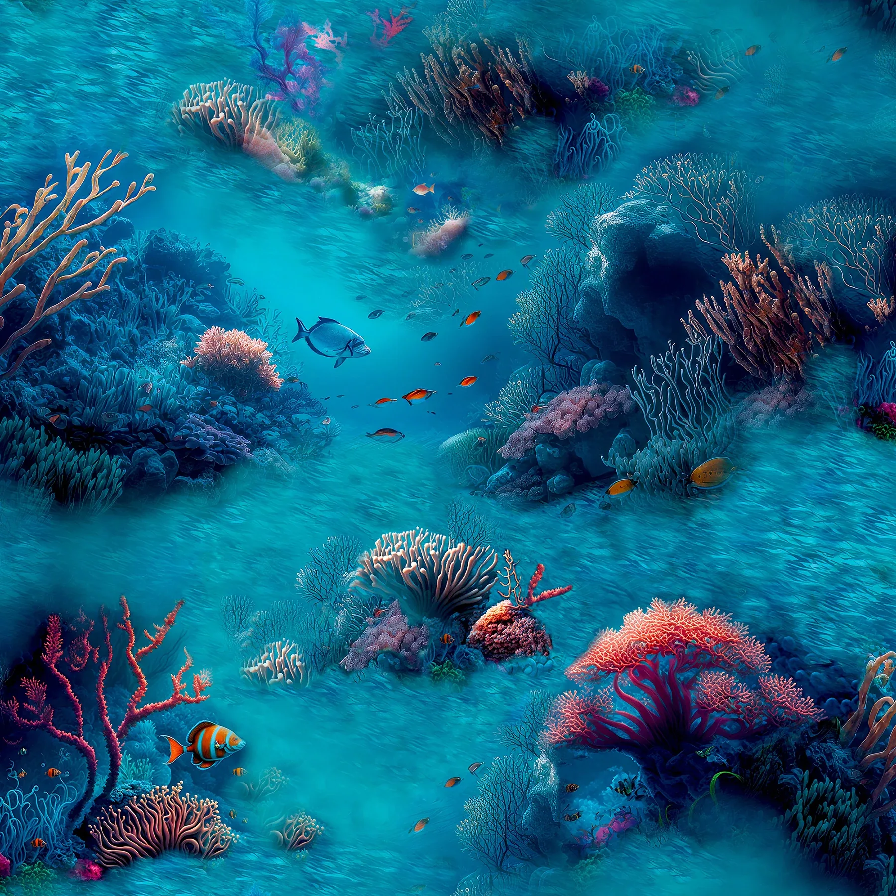 Brewster Home Fashions Orlena Blue Under The Sea Wallpaper - SKU AH923808